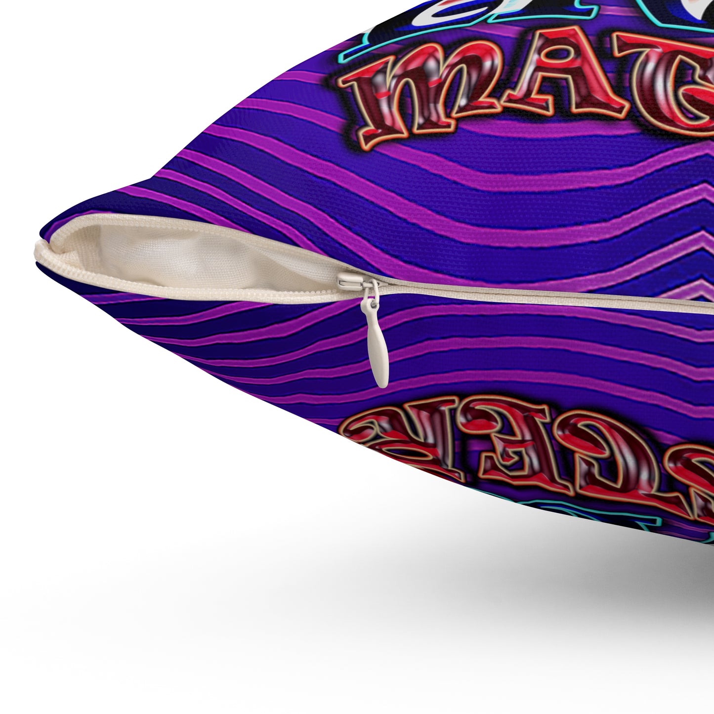 rw&b lives matter - Spun Polyester Square Pillow - (purple wave)