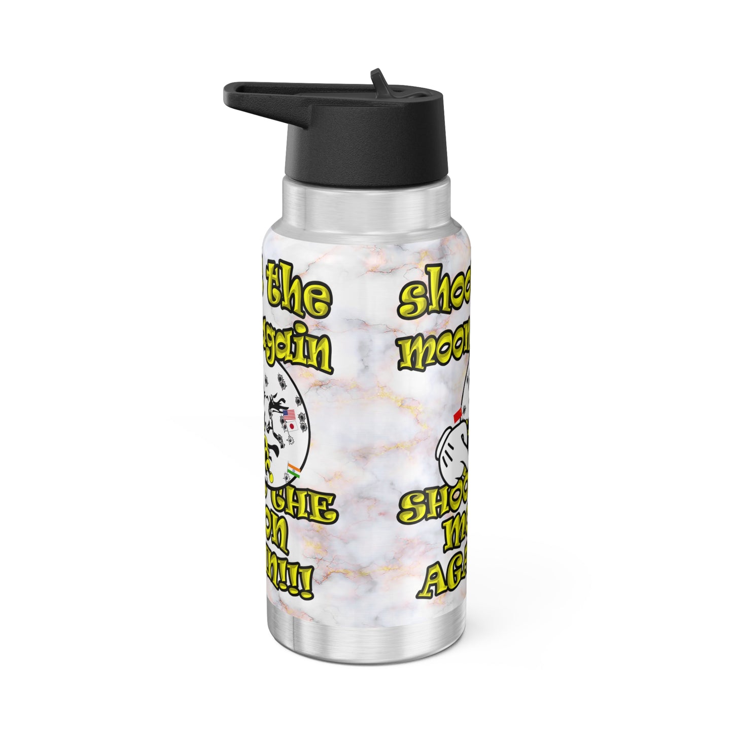 shoot the moon again - Gator Tumbler, 32oz  (white marble)