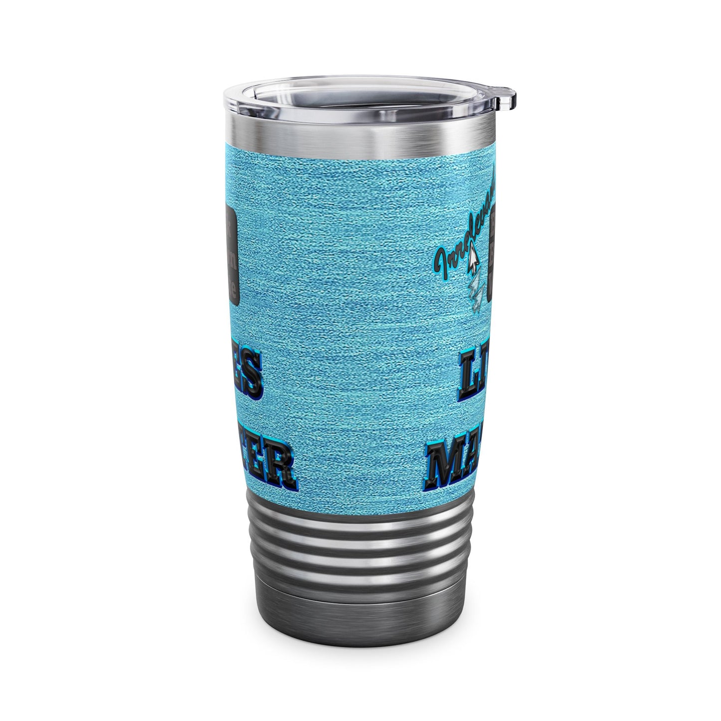 irrelevant - Ringneck Tumbler, 20oz (faded blue)