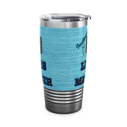 irrelevant - Ringneck Tumbler, 20oz (faded blue)