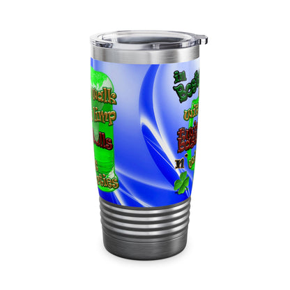 celtics logo - Ringneck Tumbler, 20oz (blue-white wave)