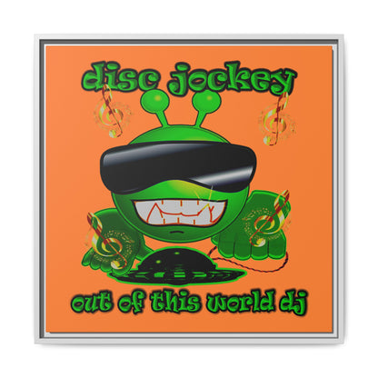 disc jockey - framed canvas art (crusta)