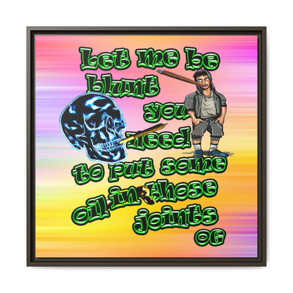 og - framed canvas art (color blur)