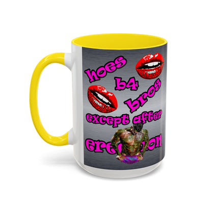 hoes b4 bros - Accent Mug (brushed nickel)