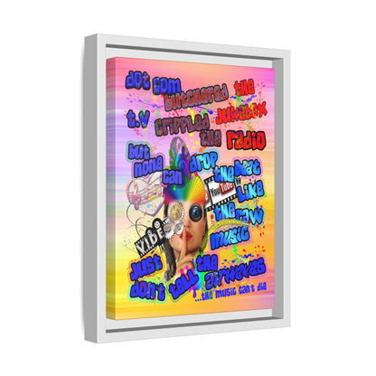 drop the beat - framed canvas art (color blur)
