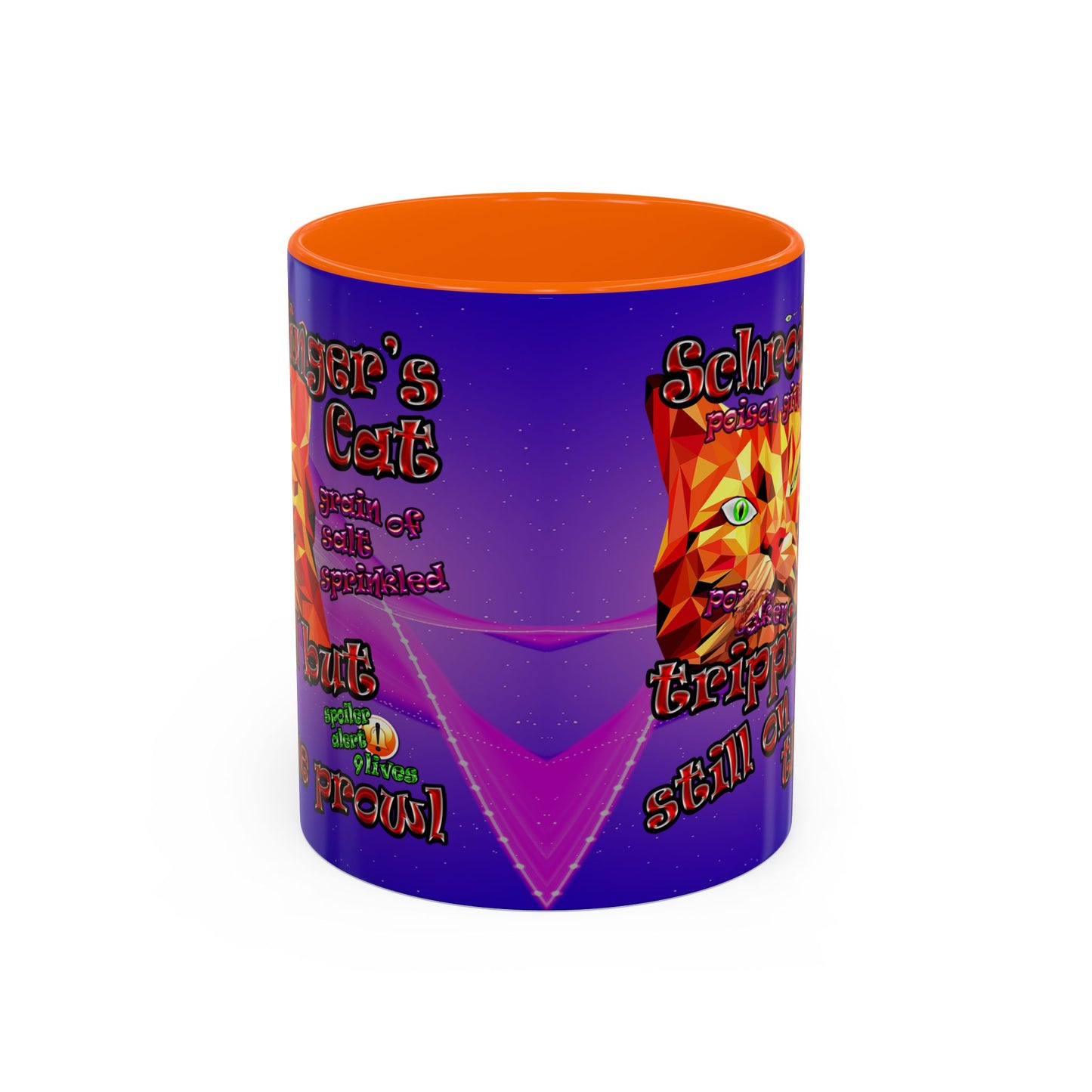 schrodinger's cat - Accent Mug (purple-pink wave)