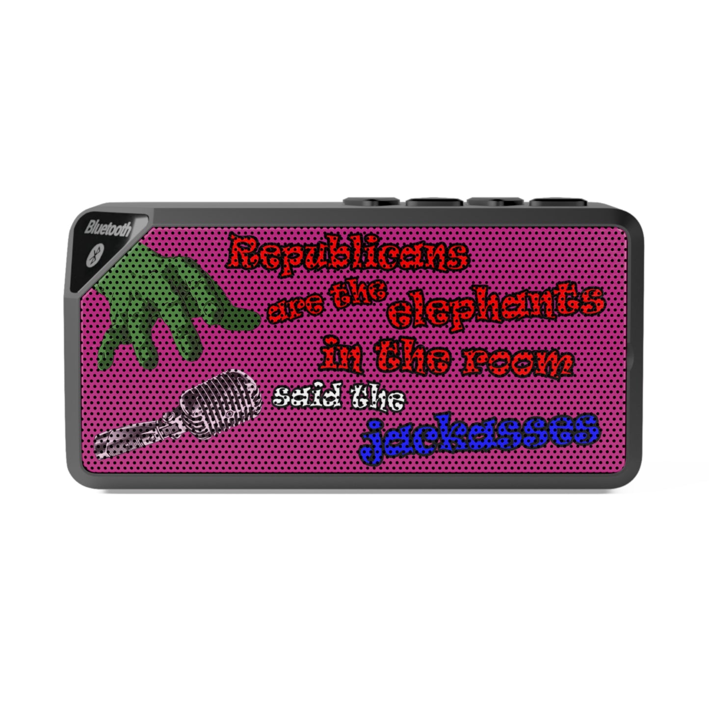 donkeys and elephants - Jabba Bluetooth Speaker (pink)