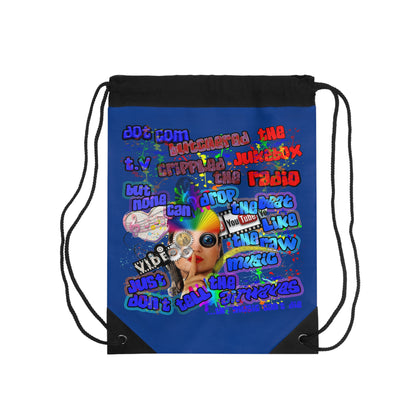 drop the beat - Drawstring Bag (dark blue)
