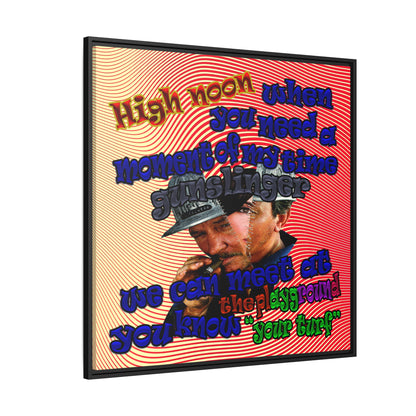 high noon - framed canvas art (yellow-orange wave)