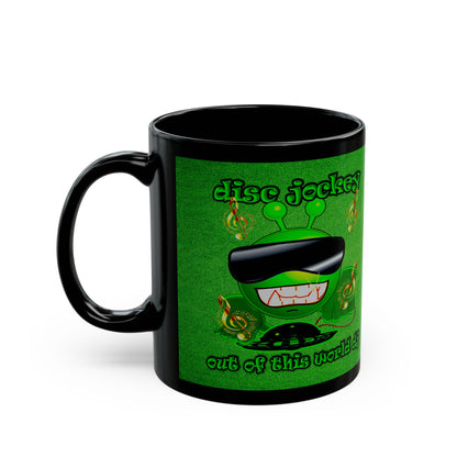 disc jockey - Black Mug (green turf)