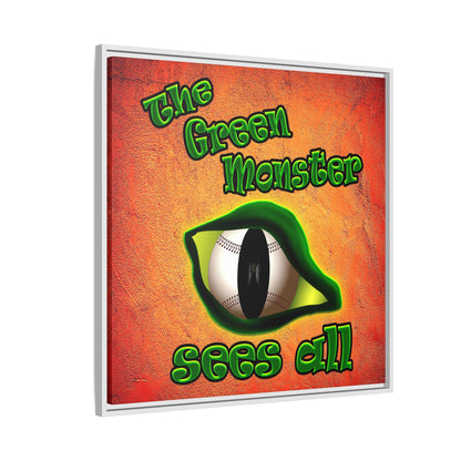 green monster - framed canvas art (burnt orange)