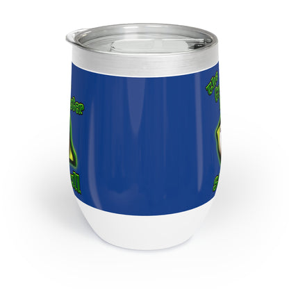 green monster - Chill Wine Tumbler (dark blue)