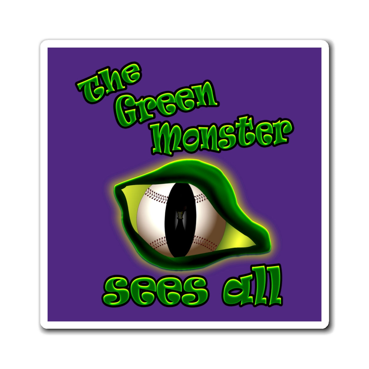 green monster - Magnets - (purple)