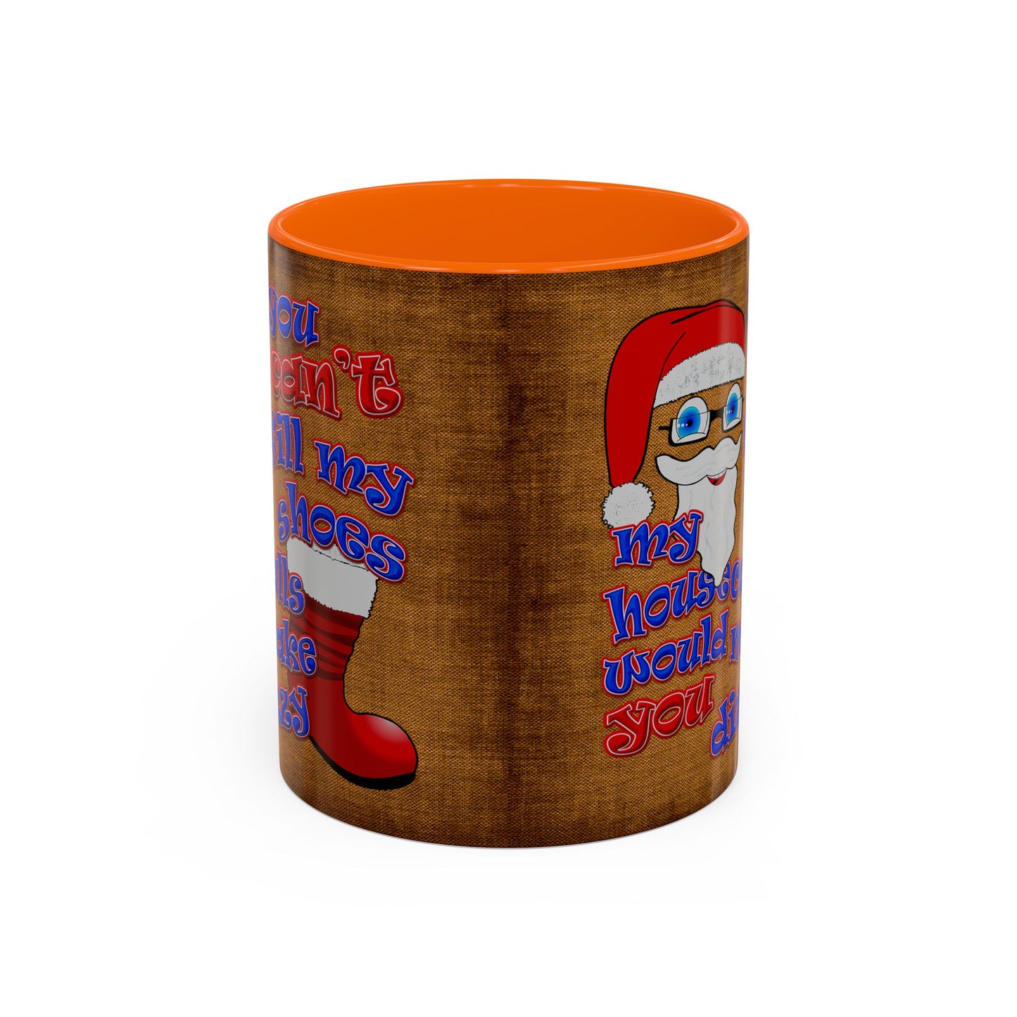 santa's shoes - Accent Mug (brown papyrus)