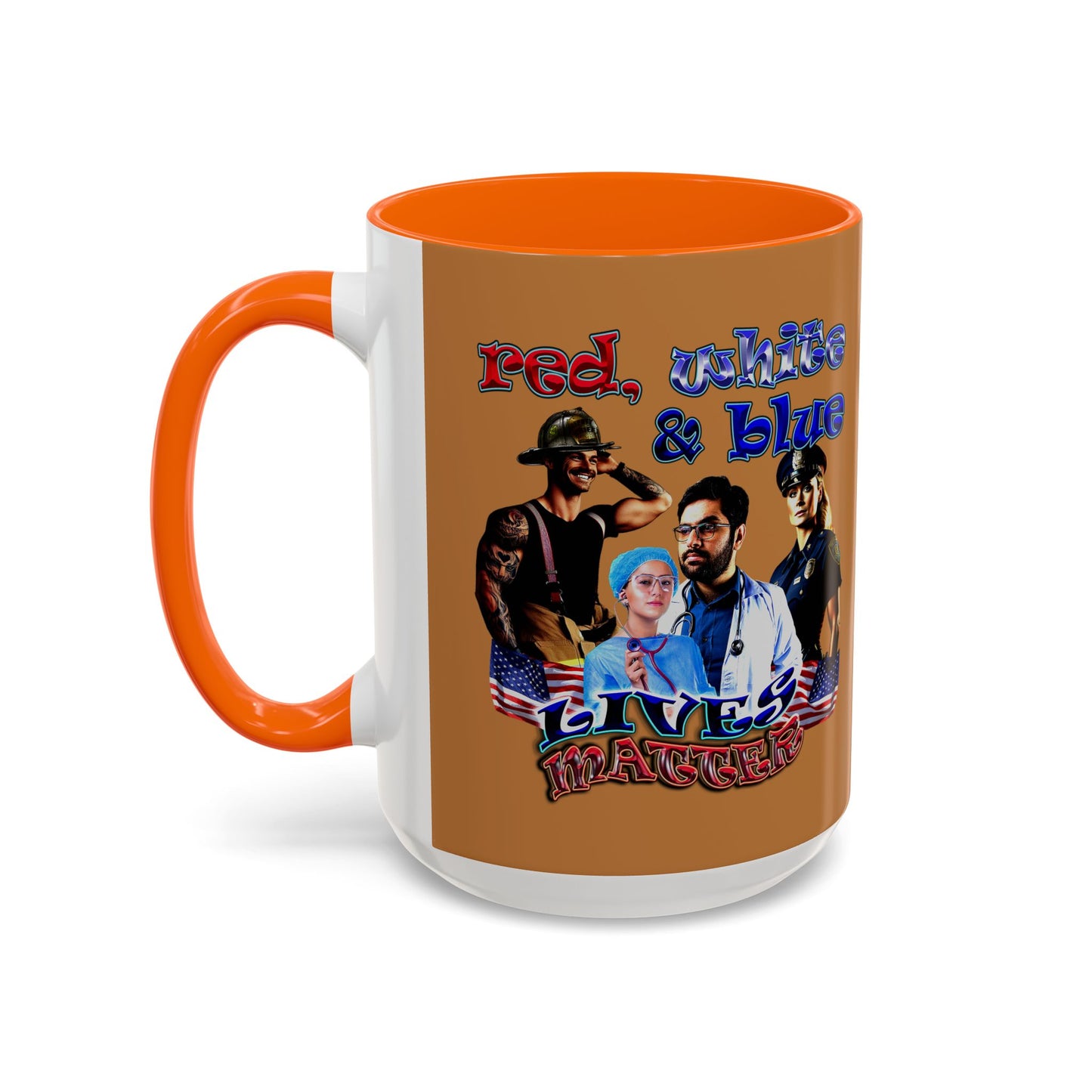 rw&b lives matter - Accent Mug (light brown)