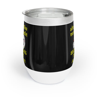 shoot the moon again - Chill Wine Tumbler (black)