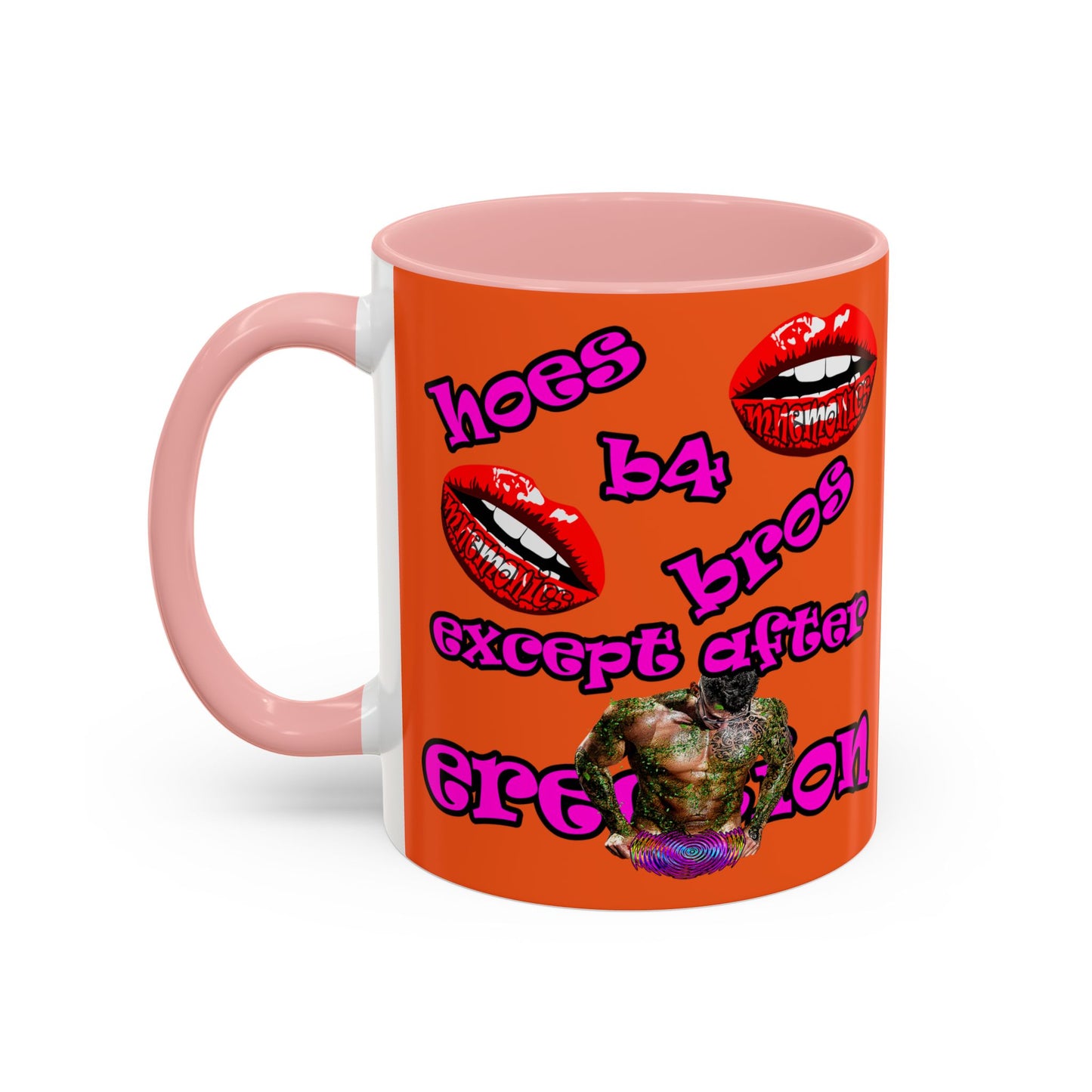 hoes b4 bros - Accent Mug (orange)