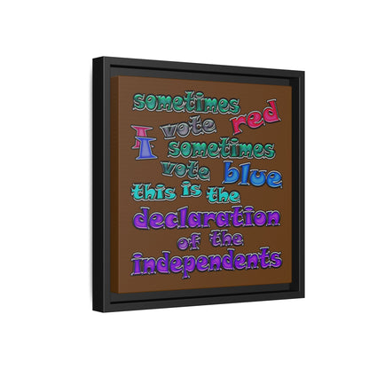 declaration of the independents - framed canvas art (brown)