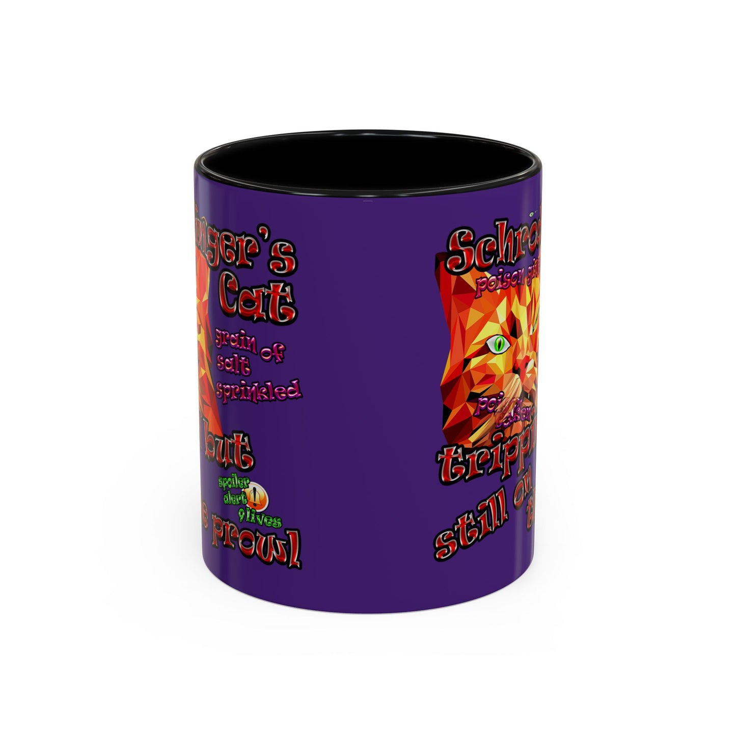 schrodinger's cat - Accent Mug (purple)