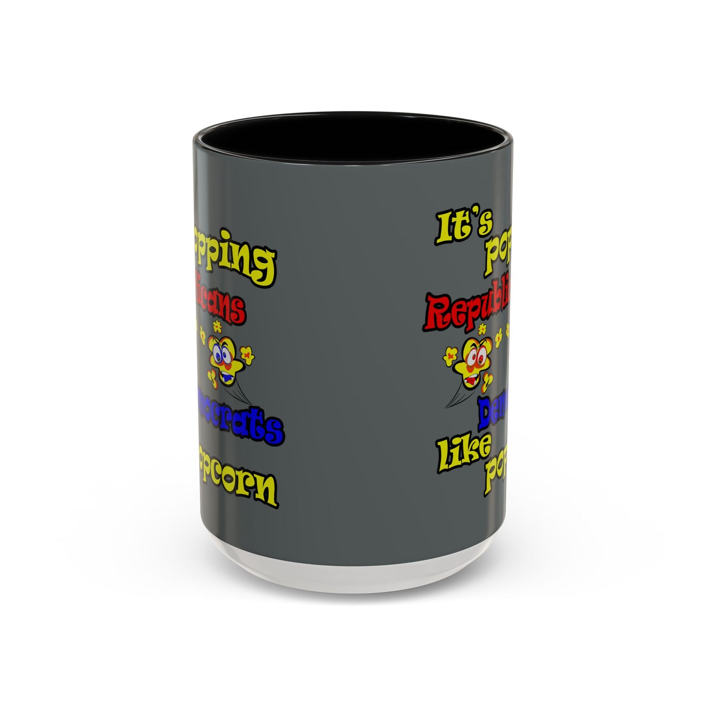 popping like popcorn - Accent Mug (dark grey)