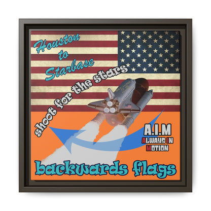 shoot for the stars - framed canvas art (crusta)
