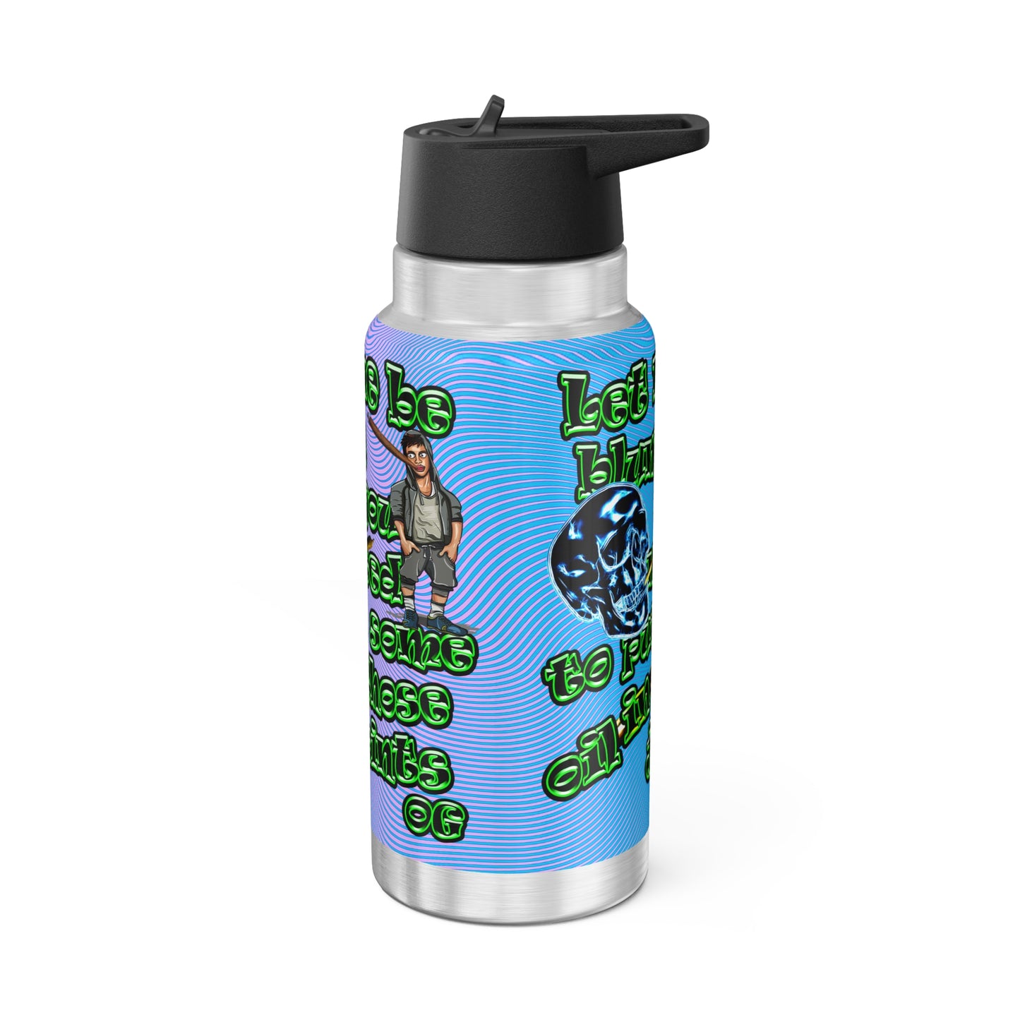 og - Gator Tumbler, 32oz  (light blue-purple wave)