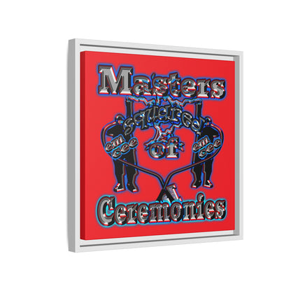em cee squared - framed canvas art (red)