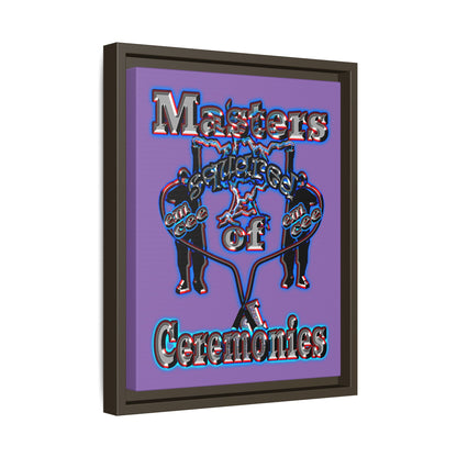 em cee squared - framed canvas art (light purple)