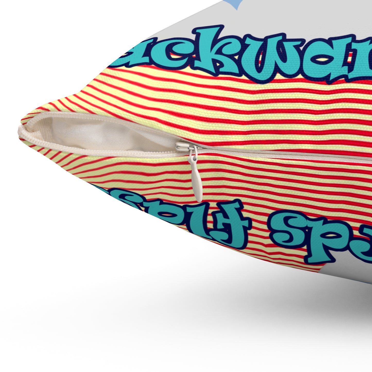 shoot for the stars - Spun Polyester Square Pillow - (yellow-orange wave)