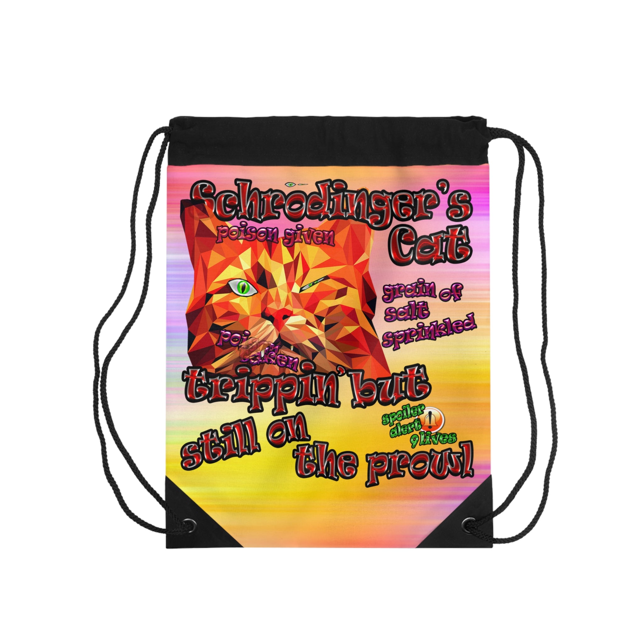 schrodinger's cat - Drawstring Bag (color blur)