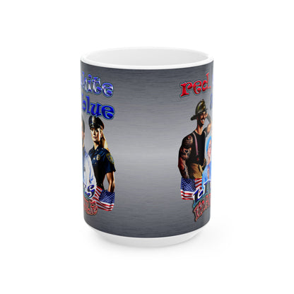 rw&b lives matter - White Mug (brushed nickel)