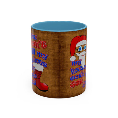 santa's shoes - Accent Mug (brown papyrus)