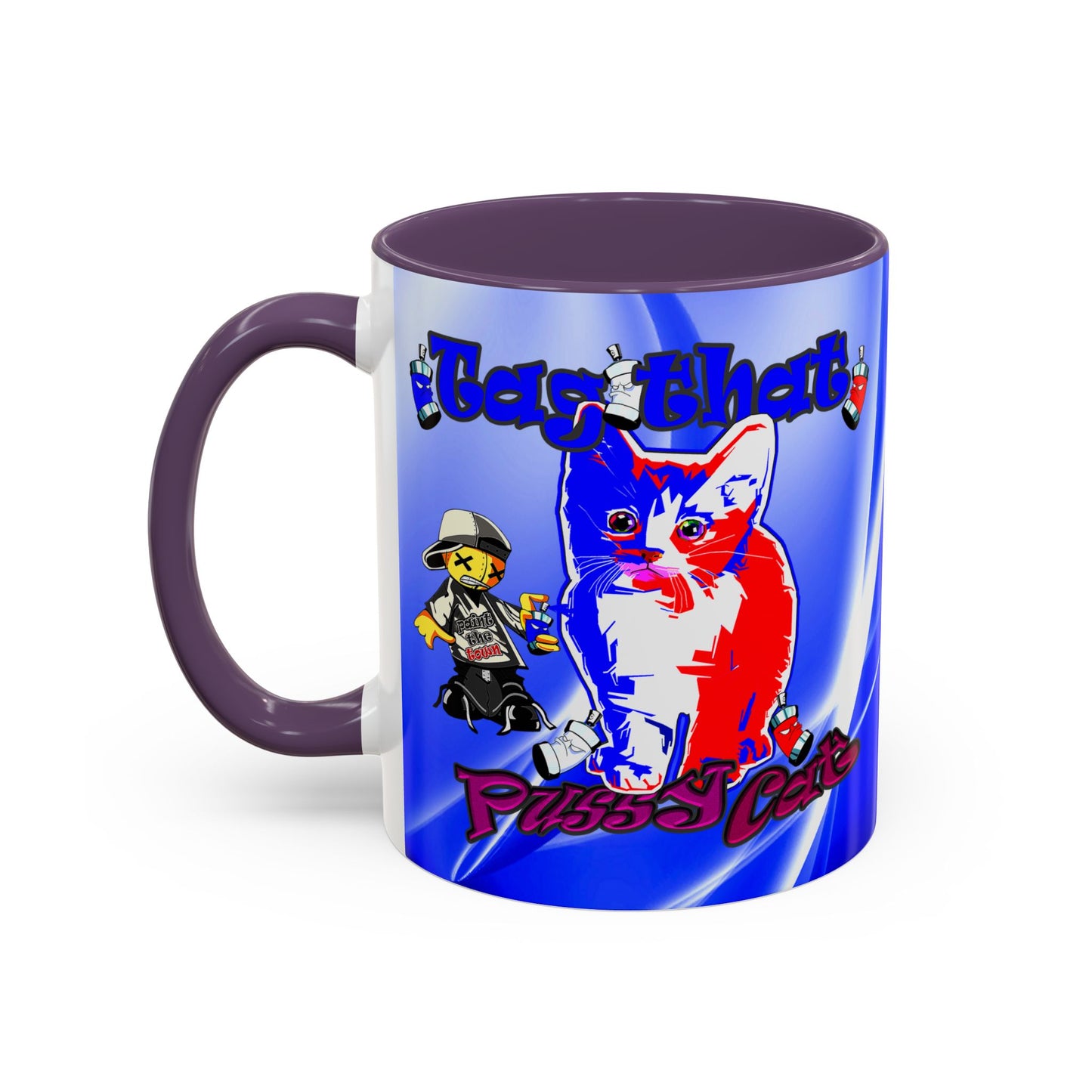 tag that - Accent Mug (blue-white wave)