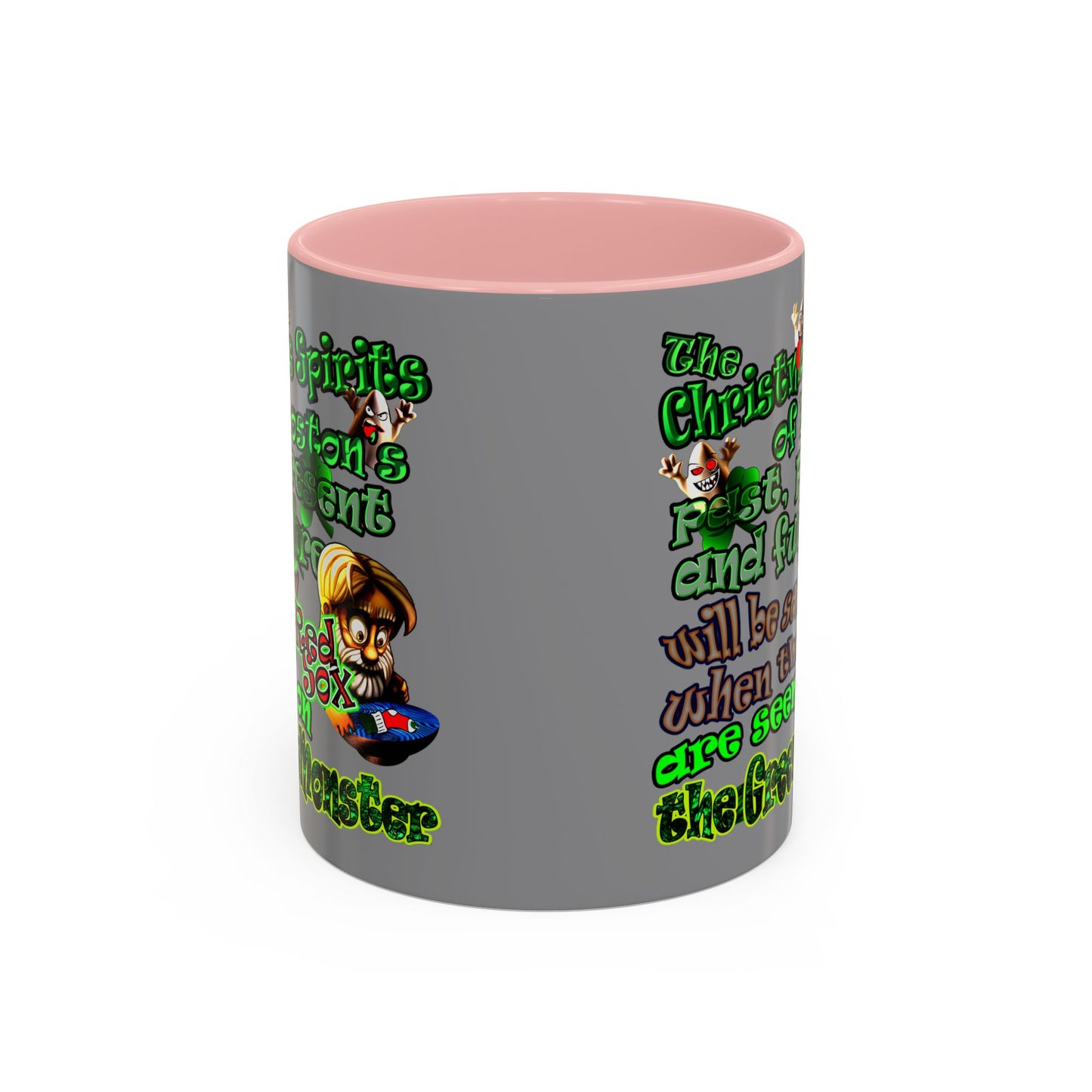 christmas spirits of boston - Accent Mug (grey)