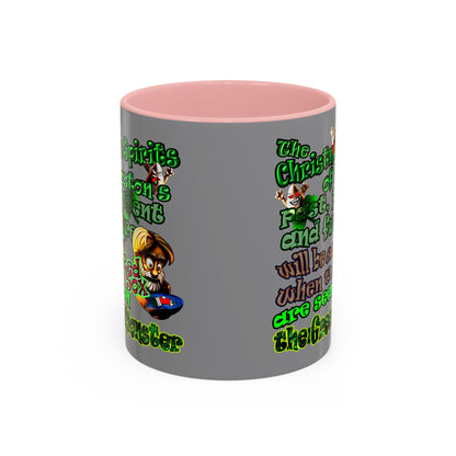 christmas spirits of boston - Accent Mug (grey)