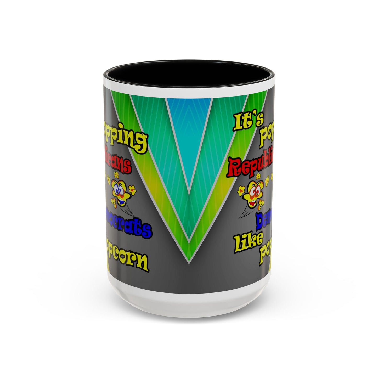 popping like popcorn - Accent Mug (rainbow split)