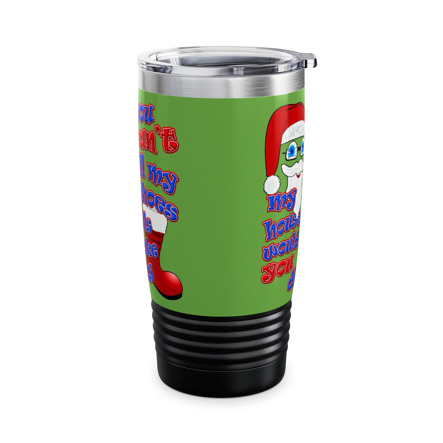 santa's shoes - Ringneck Tumbler, 20oz (green)