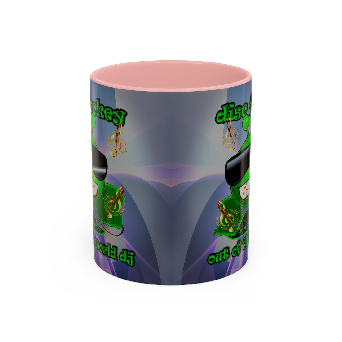 disc jockey - Accent Mug (grey-pink wave)