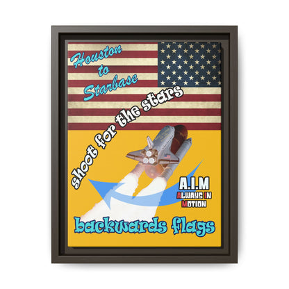 shoot for the stars - framed canvas art (yellow)