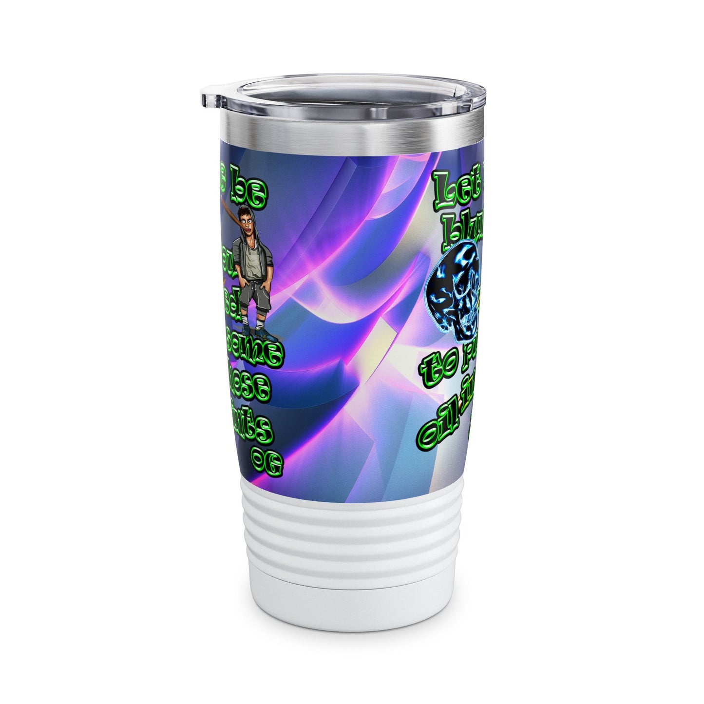og - Ringneck Tumbler, 20oz (grey-pink wave)