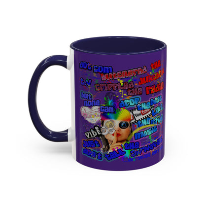 drop the beat - Accent Mug (purple)