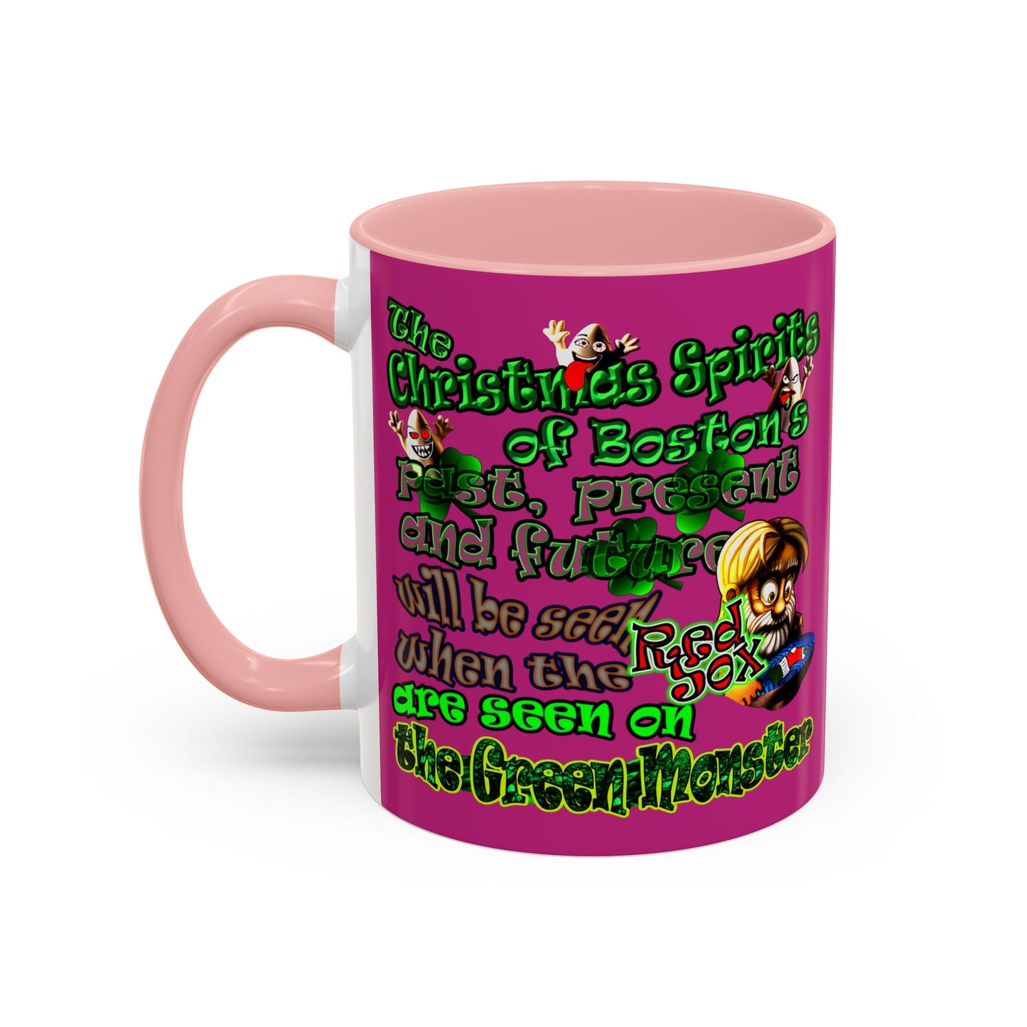 christmas spirits of boston - Accent Mug (pink)