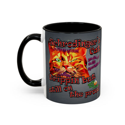 schrodinger's cat - Accent Mug (grey-light grey)
