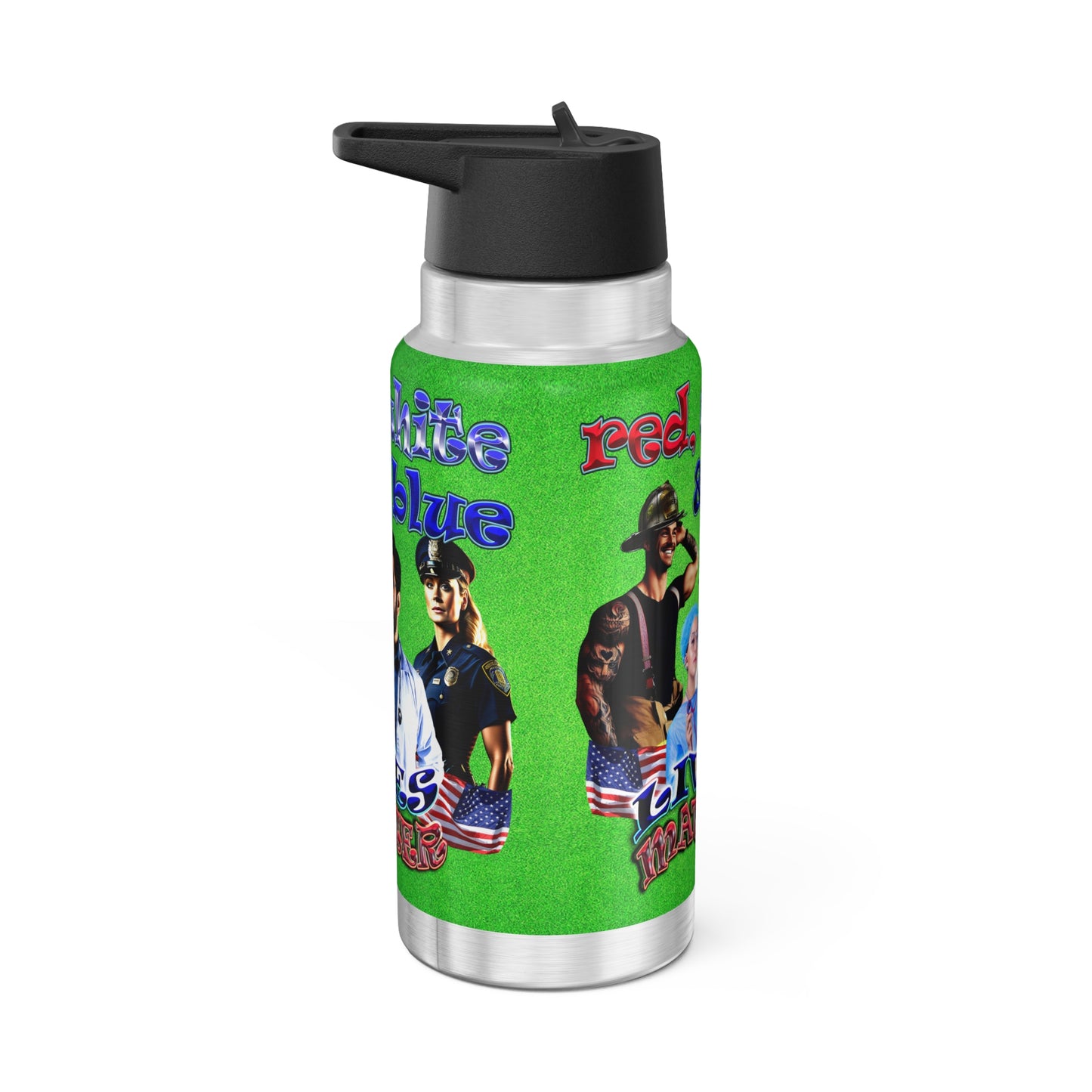rw&b lives matter - Gator Tumbler, 32oz  (green turf)