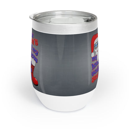 santa's shoes - Chill Wine Tumbler (grey-light grey)