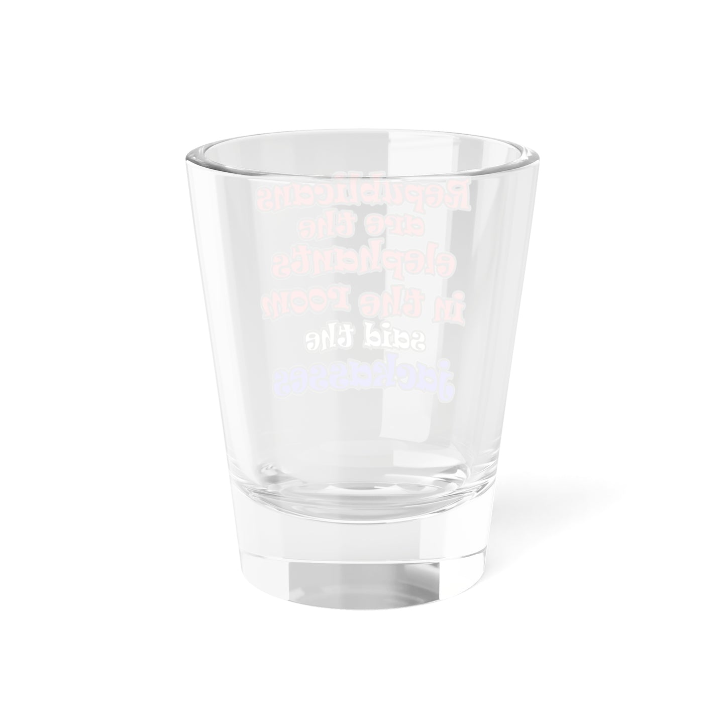 donkeys and elephants - Shot Glass