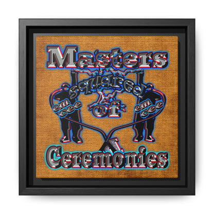 em cee squared - framed canvas art (brown papyrus)