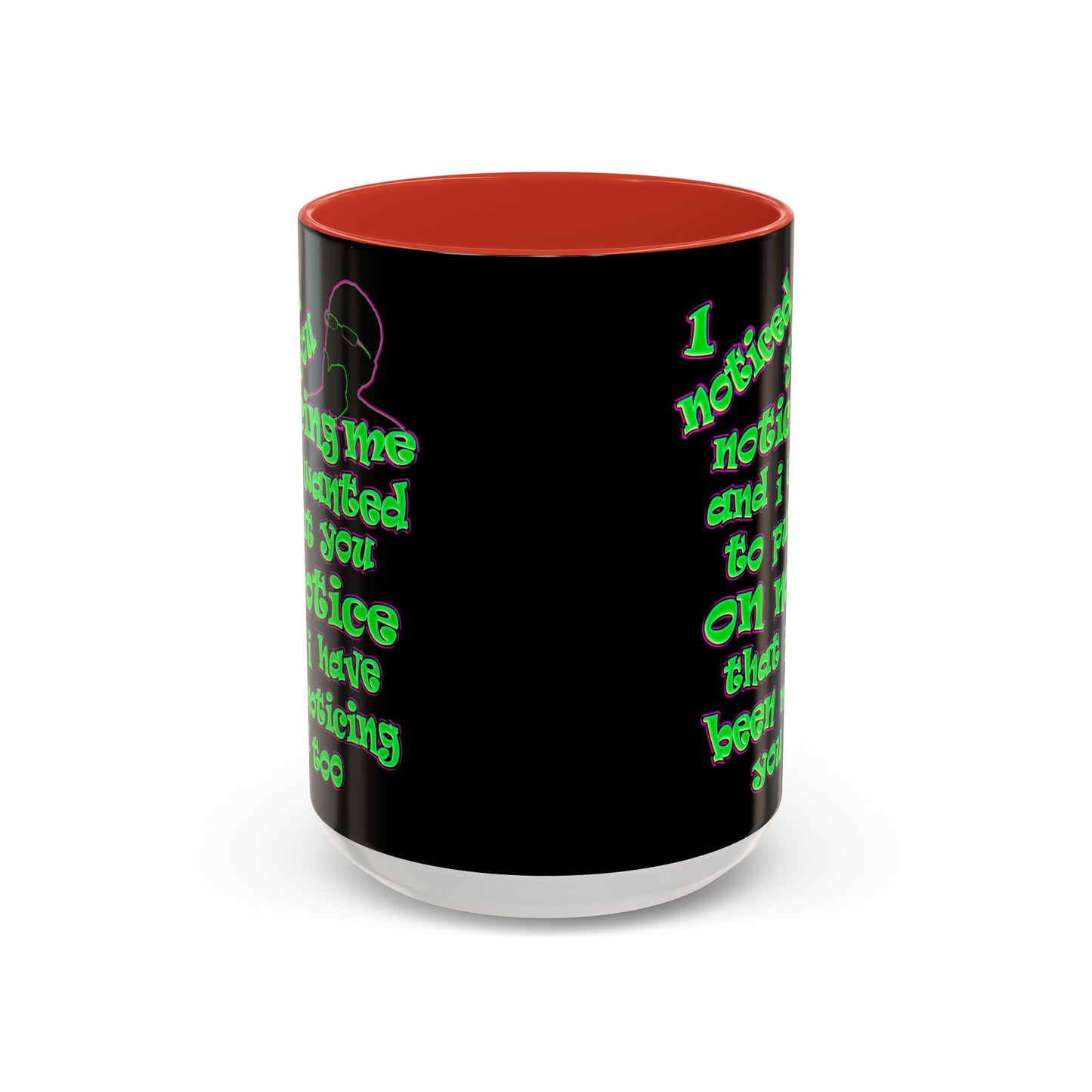 noticed you noticing - Accent Mug (black)