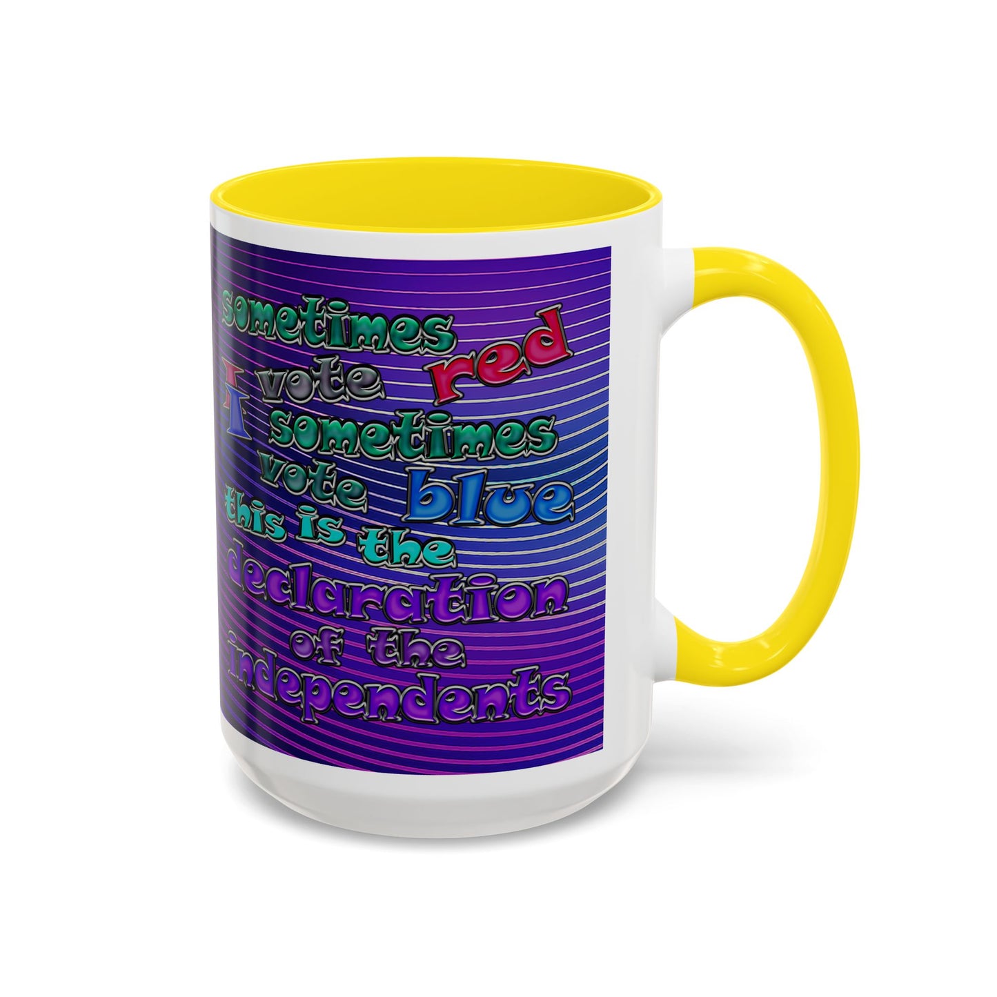 declaration of the independents - Accent Mug (purple wave)