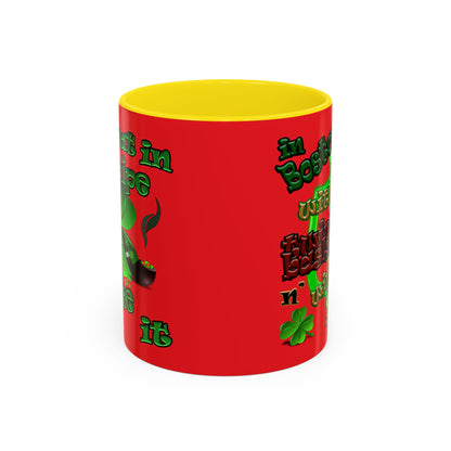 celtics logo - Accent Mug (red)